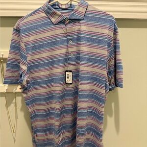 johnnie-O Multicolor Striped Polo Shirt